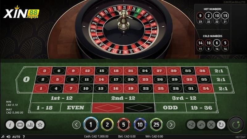 Các loại cược phổ biến trong Roulette Xin88